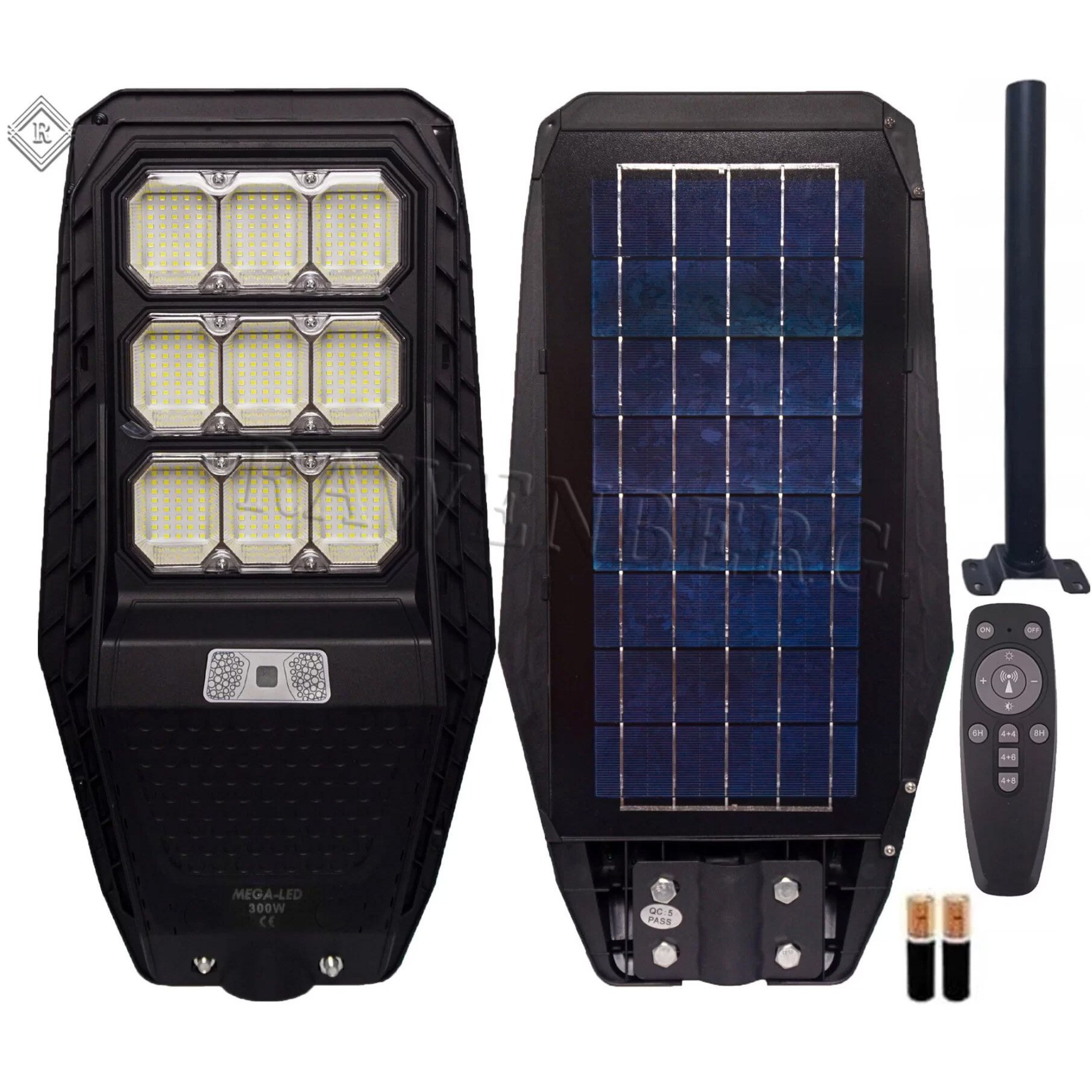 SOLARLIGHT™ Lampa LED 300W Solarna Uliczna Pilot + Mocowanie