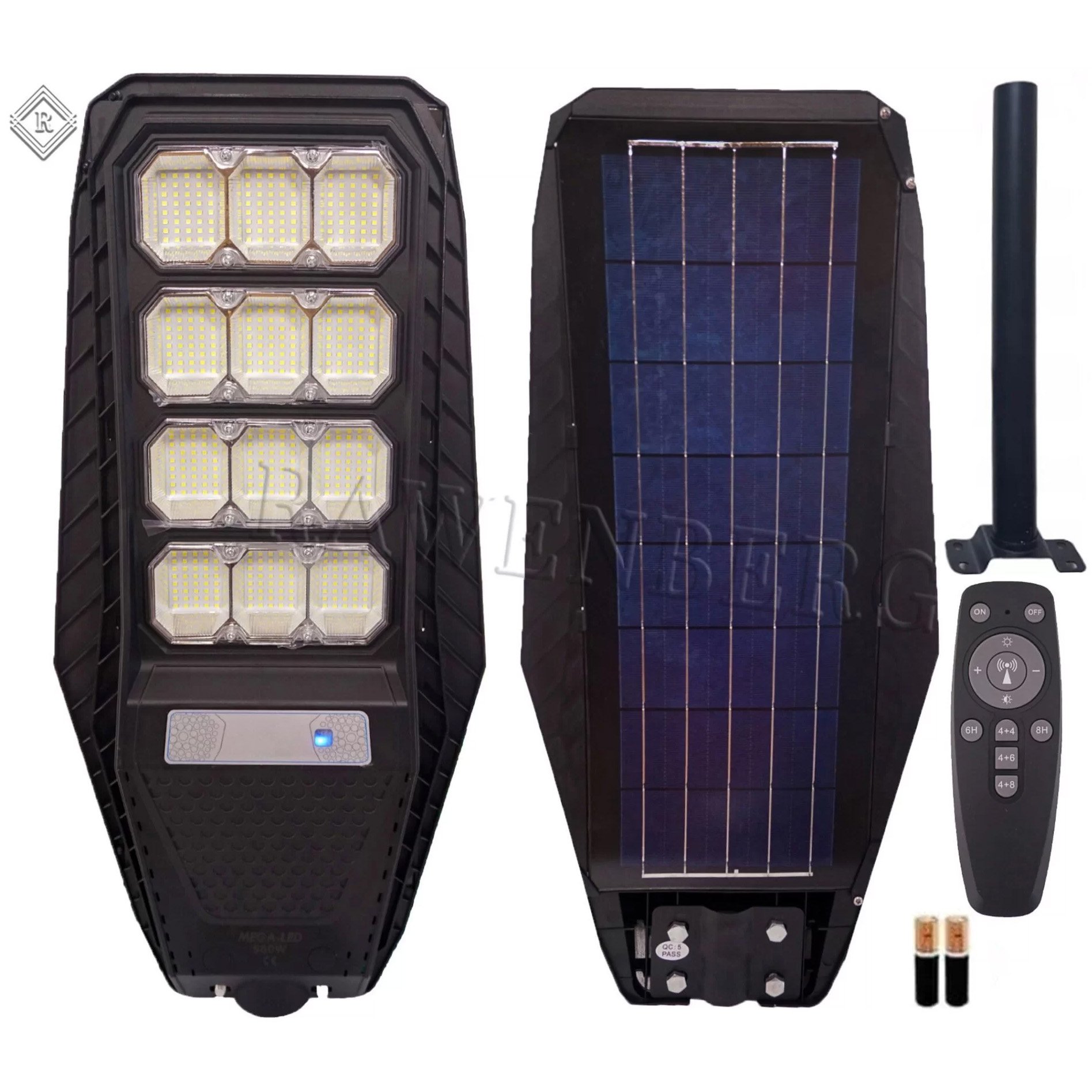 SOLARLIGHT™ Lampa LED 500W Solarna Uliczna z Pilot + Mocowanie