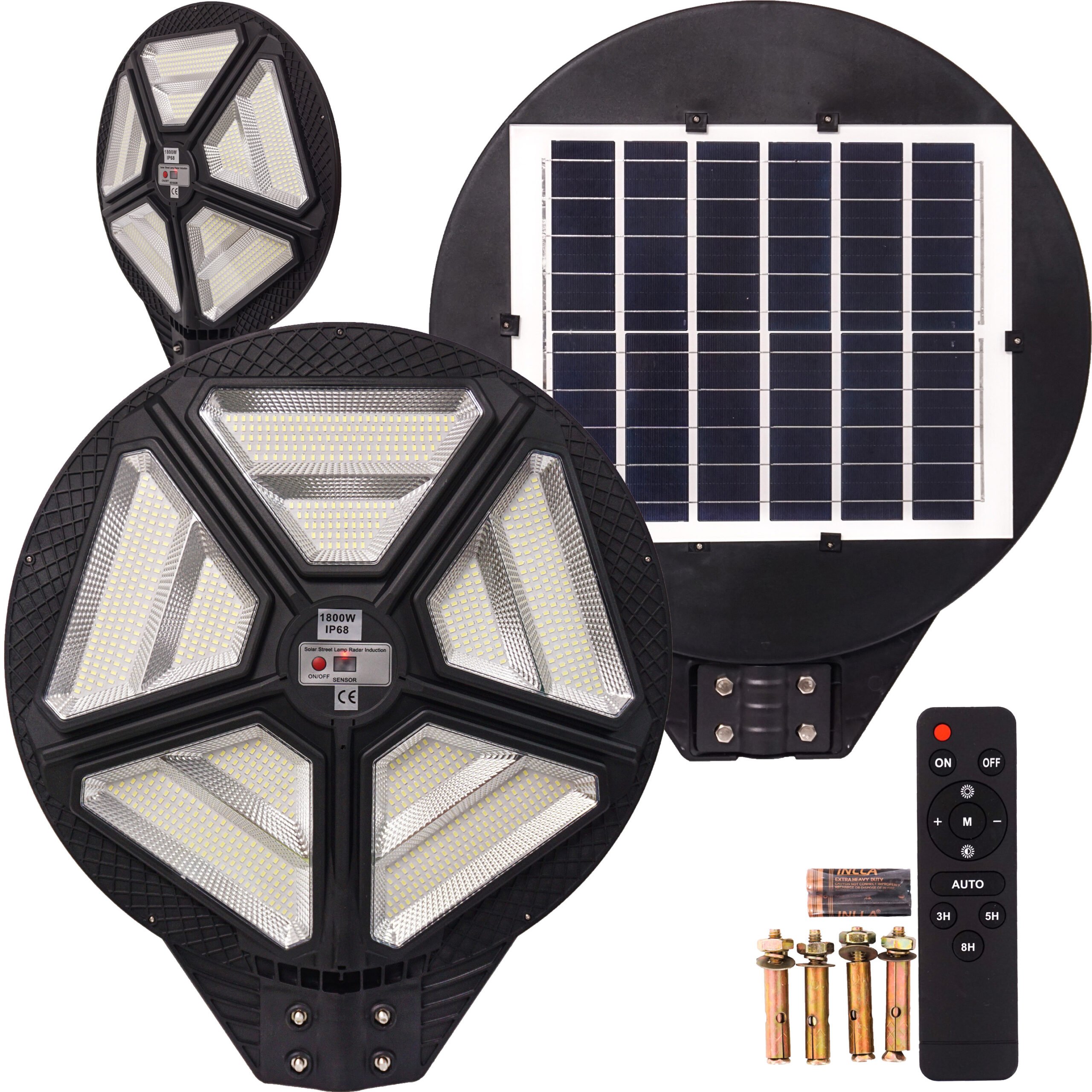 SOLARLIGHT™ Lampa Solarna Uliczna 1800w LED Zewnętrzna + Pilot