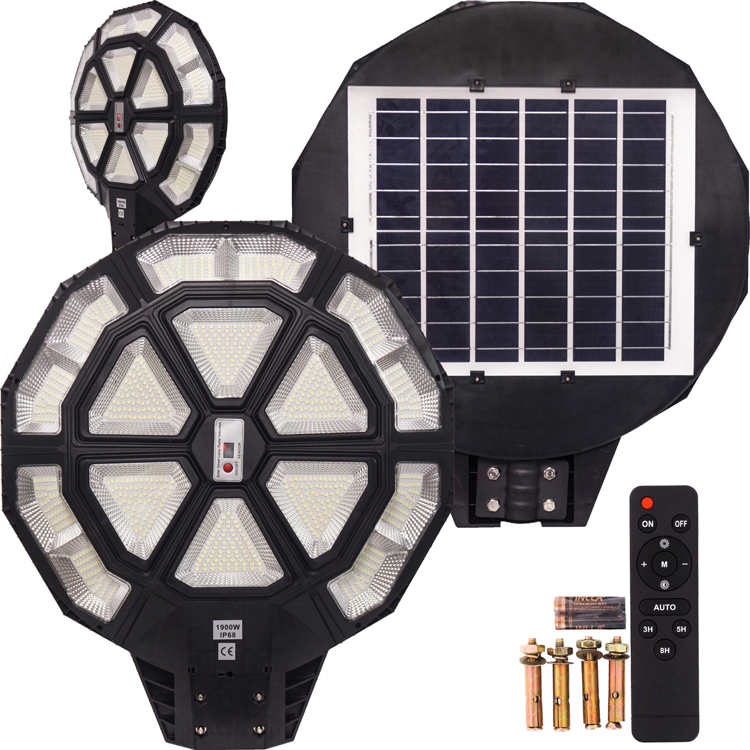 SOLARLIGHT™ Lampa Solarna Uliczna 1900w LED Zewnętrzna + Pilot
